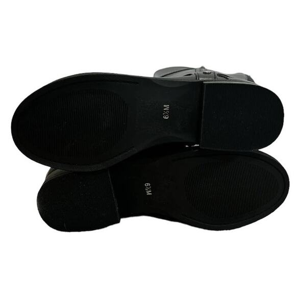 GBG Los Angeles Harlea Harness Knee High Boot NIB Size 6.5M Black - Picture 8 of 9